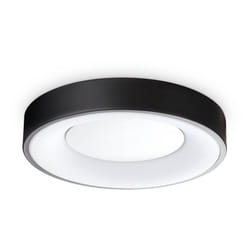 Ideal Lux - Plafoniera Contemporanea Planet Metallo Nero Led Integrato 17W 3000K Ip20
