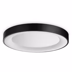 Collezione Planet DISCO RIFLETTENTE Plafoniera Contemporanea Planet Metallo Nero Led Integrato 28W 3000K IP20 A++ h.5 D.50 L. ...