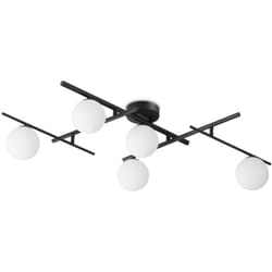 Ideal Lux - Plafoniera Contemporanea Atlas Metallo Nero 5 Luci G9 4W 3000K Ip20