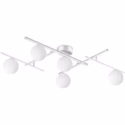 Collezione Atlas LA CREATIVITÀ CHE TI ILLUMINA Plafoniera Contemporanea Atlas Metallo Bianco 5 Luci G9 4W 3000K IP20 A++ h.26 ...
