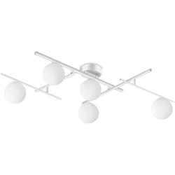Ideal Lux - Plafoniera Contemporanea Atlas Metallo Bianco 5 Luci G9 4W 3000K Ip20