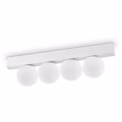Collezione Ping Pong PICCOLE SFERE SATINATE Plafoniera Contemporanea Ping Pong Metallo Bianco Led Integrato 12W 3000K IP20 A+ ...