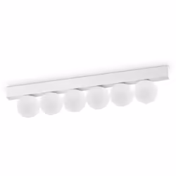 Collezione Ping Pong PICCOLE SFERE SATINATE Plafoniera Contemporanea Ping Pong Metallo Bianco Led Integrato 18W 3000K IP20 A+ ...