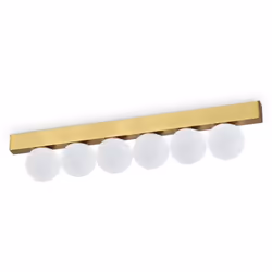 Collezione Ping Pong PICCOLE SFERE SATINATE Plafoniera Contemporanea Ping Pong Metallo Ottone Led Integrato 18W 3000K IP20 A+ ...