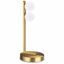Collezione Ping Pong PICCOLE SFERE SATINATE Abatjour Contemporanea Ping Pong Metallo Ottone Led Integrato 6W 3000K IP20 A++ h ...