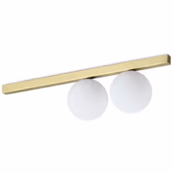 Collezione Binomio LUCE E DESIGN, UN CONNUBIO PERFETTO Plafoniera Contemporaneo Binomio Metallo Ottone 2 G9 4W 3000K IP20 A++ ...