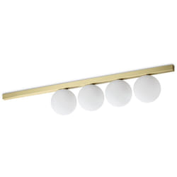 Plafoniera Contemporaneo Binomio Metallo Ottone 4 Luci G9 4W 3000K Ip20