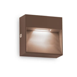 Ideal Lux - Applique Da Parete Contemporaneo Dedra Alluminio Coffee Led 1,5W 3000K Ip65