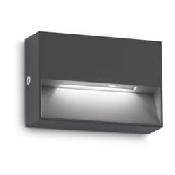 Ideal Lux - Applique Da Parete Contemporanea Dedra Alluminio Grigio Led 1,5W 3000K Ip65