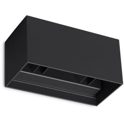 Applique Da Parete Contemporanea Atom Alluminio Nero Led 25W 3000K Ip54