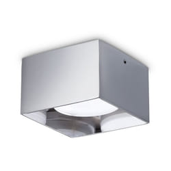 Ideal Lux - Plafoniera Contemporanea Spike Alluminio Cromo 1 Luce Gx53 15W 3000K Ip20