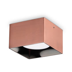 Ideal Lux - Plafoniera Moderna Spike Alluminio Rame 1 Luce Gx53 15W 3000K Ip20