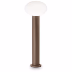 Collezione Clio SFERE SINUOSE Paletto Contemporaneo Clio Alluminio coffee 1 Luce E27 42W IP44 A++ h.60 D.13,5 L. Lampadina no ...