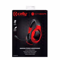 Celly CyberBeat Auricolare Cablato A Padiglione Gaming USB tipo A Nero, Rosso - Vista aggiuntiva 5