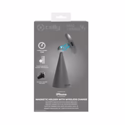 Celly MAGSTANDCHARGE Caricabatterie per dispositivi mobili Smartphone Argento USB Carica wireless Interno - Vista aggiuntiva 5