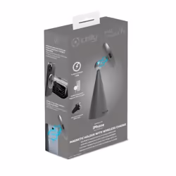 Celly MAGSTANDCHARGE Caricabatterie per dispositivi mobili Smartphone Argento USB Carica wireless Interno - Vista aggiuntiva 6