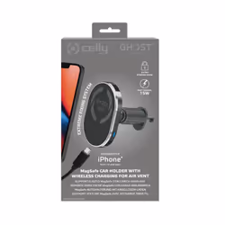 Celly GHOSTSUPERMAGCH supporto per personal communication Supporto passivo Telefono cellulare/smartphone Nero - Vista aggiuntiva 6