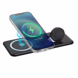 Celly MAGFOLD2IN1, Interno, USB, Carica wireless, Nero