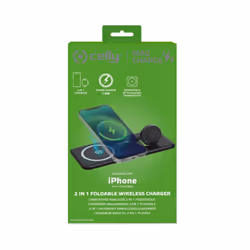 Celly MAGFOLD2IN1 Smartphone, Orologio intelligente Nero USB Carica wireless Interno