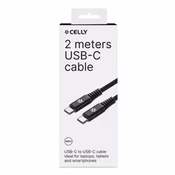 Celly USBCUSBC100WBK cavo USB 2 m USB C Nero