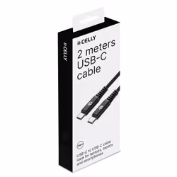 Celly USBCUSBC100WBK cavo USB 2 m USB C Nero