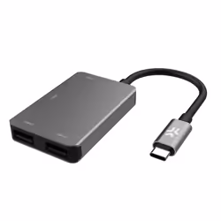 Celly PROHUB4IN1SV, USB 2.0 Type-C, USB tipo-C, Grigio, 1 pz