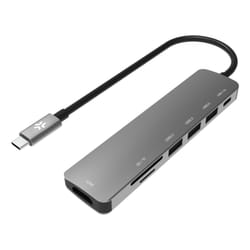Celly PROHUB7IN1 Cablato USB 3.2 Gen 1 (3.1 Gen 1) Type-C Grigio