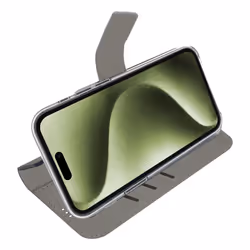 Celly WALLY1078 Custodia a borsellino iPhone 16 ecopelle Nero - Vista aggiuntiva 5