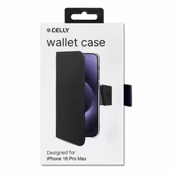 Celly WALLY1081 custodia per cellulare 17,5 cm (6.9") Custodia a borsellino Nero - Vista aggiuntiva 2