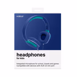 Celly KIDSBEAT2 Auricolare Cablato A Padiglione Musica e Chiamate Blu - Vista aggiuntiva 5