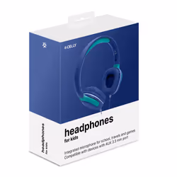 Celly KIDSBEAT2 Auricolare Cablato A Padiglione Musica e Chiamate Blu - Vista aggiuntiva 6