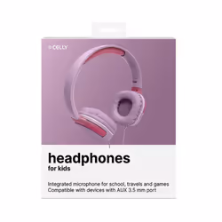 Celly KIDSBEAT2 Auricolare Cablato A Padiglione Musica e Chiamate Rosa - Vista aggiuntiva 4