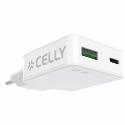 Celly SLIMTC1C1A45WWH Caricabatterie per dispositivi mobili Computer portatile, Smartphone, Tablet Bianco AC Ricarica rapida Interno - Vista aggiuntiva 4