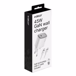 Celly UPTC1USBC45WCTC Caricabatterie per dispositivi mobili Smartphone, Tablet Bianco AC, USB Ricarica rapida Interno - Vista aggiuntiva 4