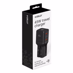 Celly MULTIPLUGSL45W Caricabatterie per dispositivi mobili Cuffie, Smartphone, Tablet Nero AC Ricarica rapida Interno - Vista aggiuntiva 8