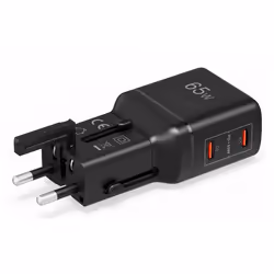 Celly MULTIPLUGSL65W Caricabatterie per dispositivi mobili Cuffie, Smartphone, Tablet Nero AC Ricarica rapida Interno - Vista aggiuntiva 2