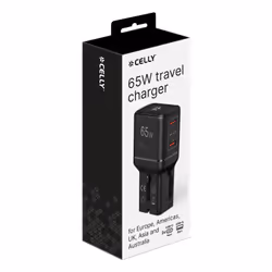Celly MULTIPLUGSL65W Caricabatterie per dispositivi mobili Cuffie, Smartphone, Tablet Nero AC Ricarica rapida Interno - Vista aggiuntiva 7