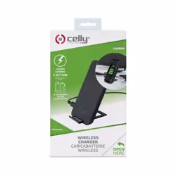 Celly WLFASTSTANDBK Caricabatterie per dispositivi mobili Smartphone Nero dC Carica wireless Interno - Vista aggiuntiva 4