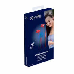 Celly UP500 Auricolare Cablato In-ear Musica e Chiamate Rosso - Vista aggiuntiva 4