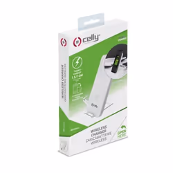 Celly WLFASTSTANDWH Caricabatterie per dispositivi mobili Smartphone Bianco USB Carica wireless Interno - Vista aggiuntiva 7