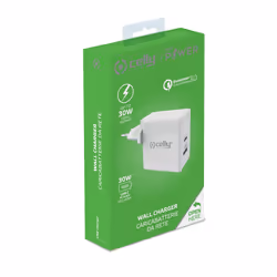 Celly TCUSBC30WWH Caricabatterie per dispositivi mobili Universale Bianco AC Ricarica rapida Interno - Vista aggiuntiva 4