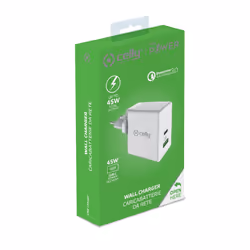 Celly TCUSBC45WWH Caricabatterie per dispositivi mobili Universale Bianco AC Ricarica rapida Interno - Vista aggiuntiva 4