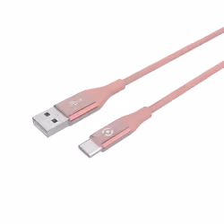Celly USBTYPECCOLORPK, 1 m, USB A, USB C, USB 2.0, Rosa