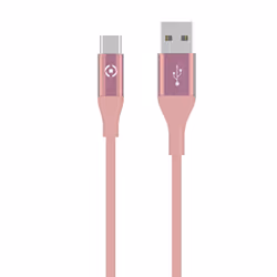 Celly USBTYPECCOLORPK cavo USB USB 2.0 1 m USB A USB C Rosa
