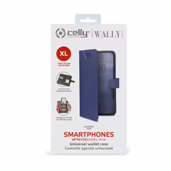 Celly Wally One XL custodia per cellulare 12,7 cm (5") Custodia flip a libro Blu - Vista aggiuntiva 5