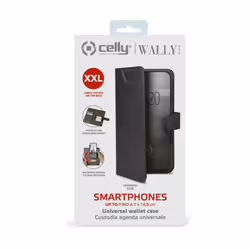 Celly Wally One XXL custodia per cellulare 14 cm (5.5") Custodia flip a libro Nero - Vista aggiuntiva 5