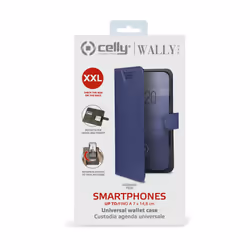 Celly Wally One XXL custodia per cellulare 14 cm (5.5") Custodia flip a libro Blu - Vista aggiuntiva 5