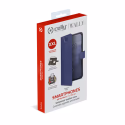 Celly Wally One XXL custodia per cellulare 14 cm (5.5") Custodia flip a libro Blu - Vista aggiuntiva 6