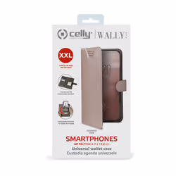 Celly Wally One XXL custodia per cellulare 14 cm (5.5") Custodia flip a libro Rosa - Vista aggiuntiva 5
