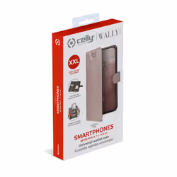 Celly Wally One XXL custodia per cellulare 14 cm (5.5") Custodia flip a libro Rosa - Vista aggiuntiva 6